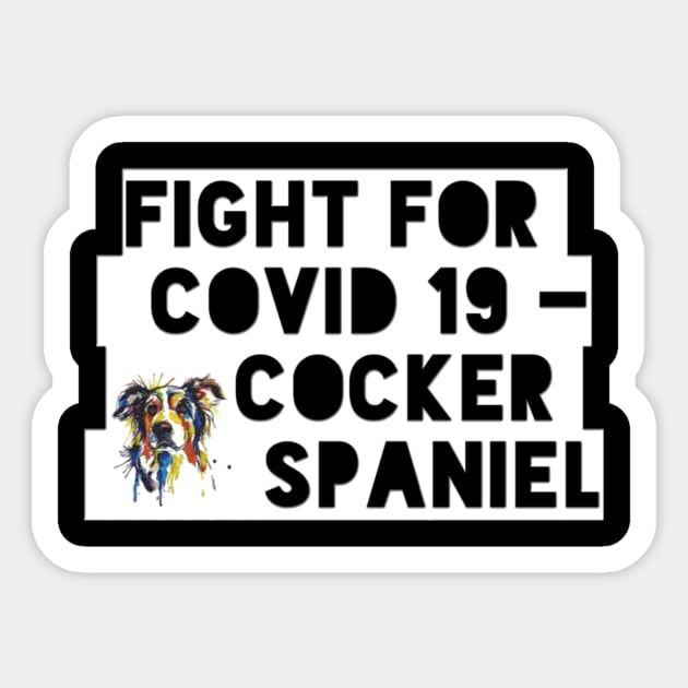 Covid19 Cocker spaniel Sticker by msnatfyz